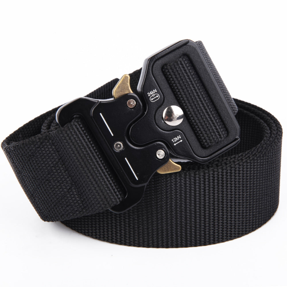 Men's Cobra buckle military style nylon tactical belt outdoor sports multi-function nylon woven belt