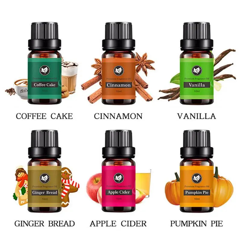 6/12/14/20Pcs Pure Essential Oils Natural Plant Aroma Essential Oil Diffuser Eucalyptus Vanilla Mint Eucalyptus Rose Tea TreeOil