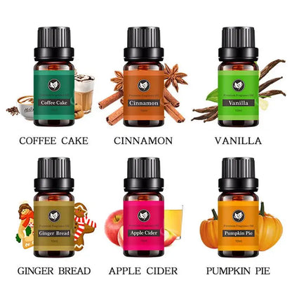 6/12/14/20Pcs Pure Essential Oils Natural Plant Aroma Essential Oil Diffuser Eucalyptus Vanilla Mint Eucalyptus Rose Tea TreeOil